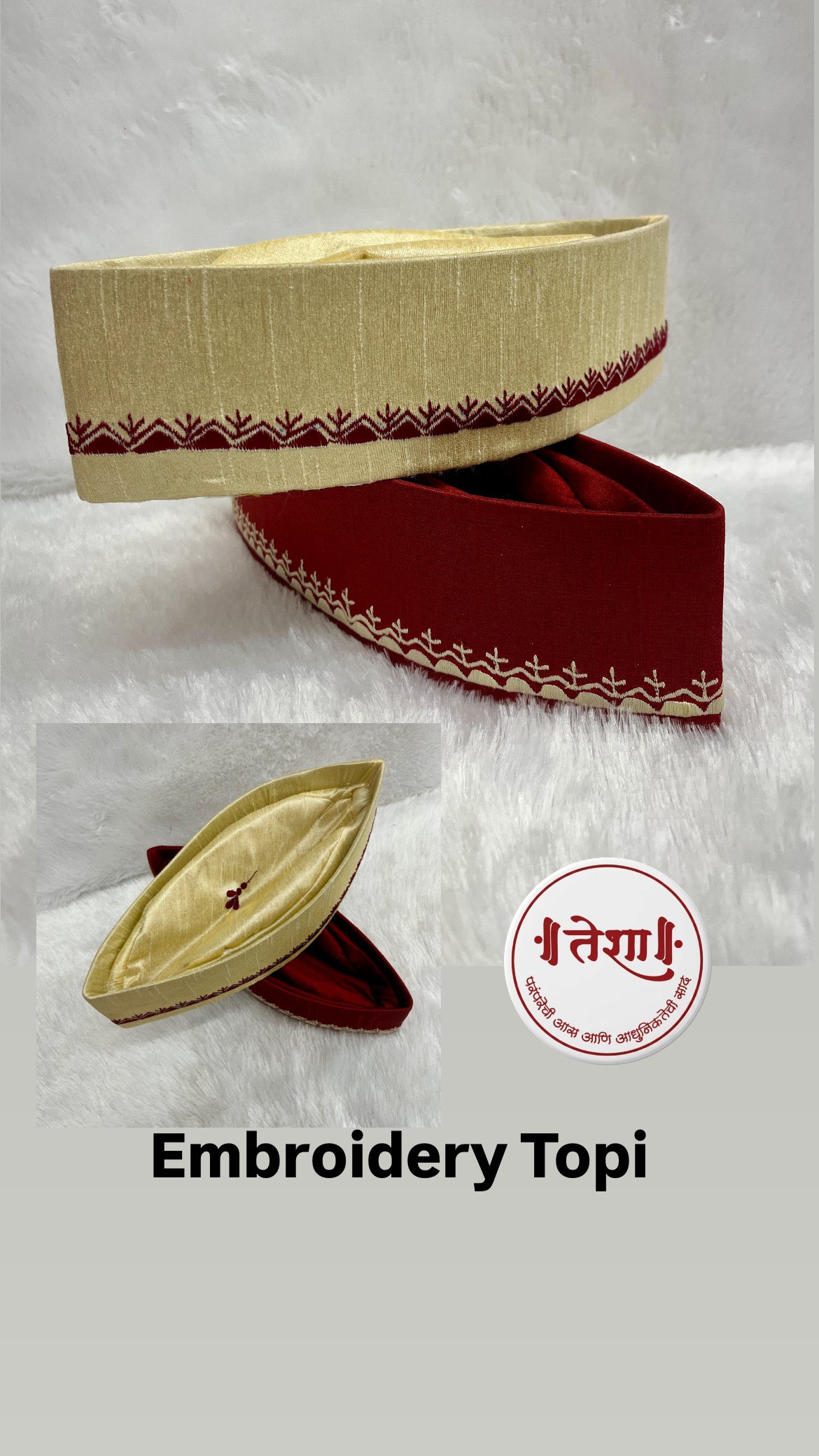 Embroidery topi