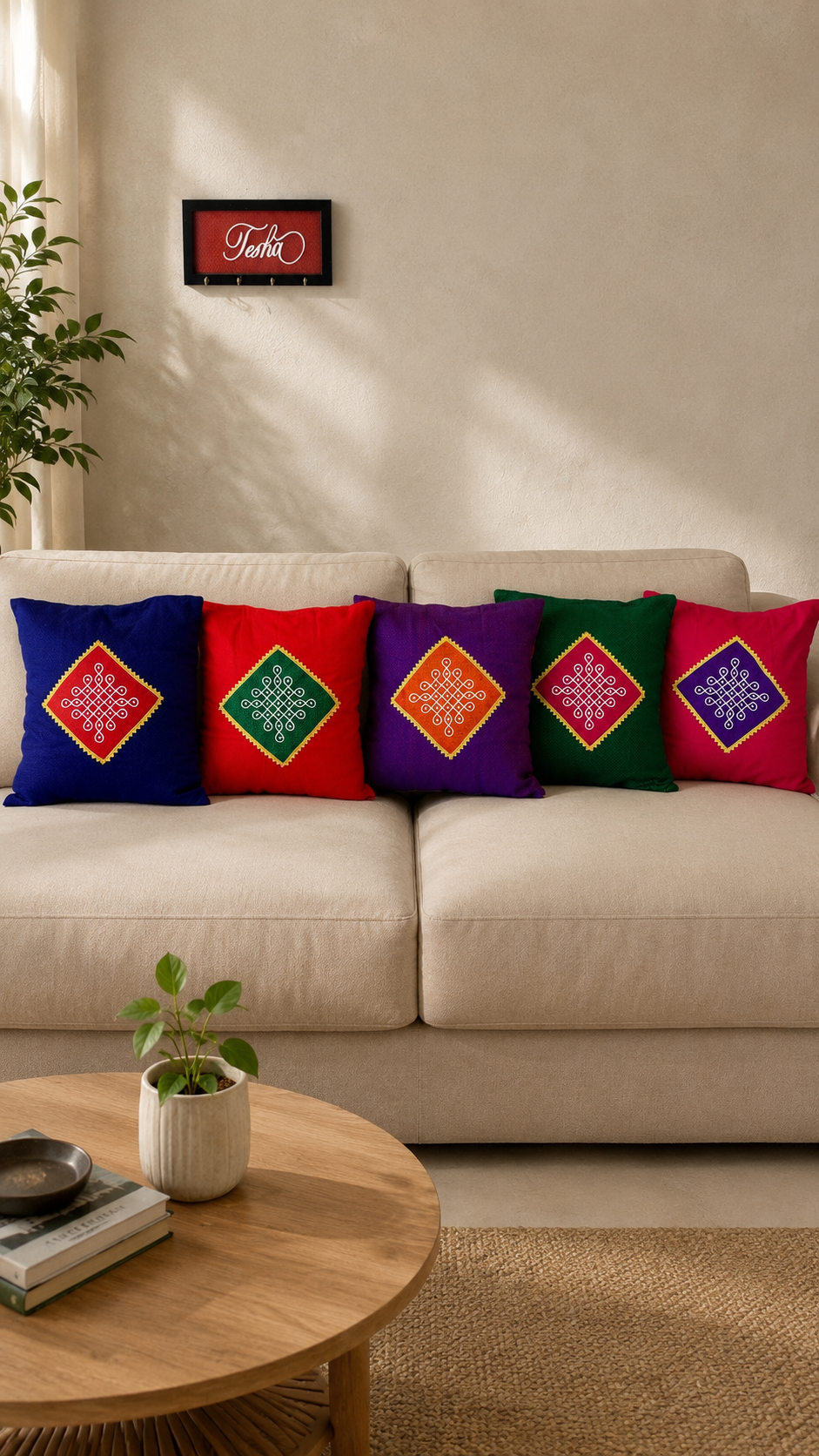 Khun Embroidery Cushion Cover Set