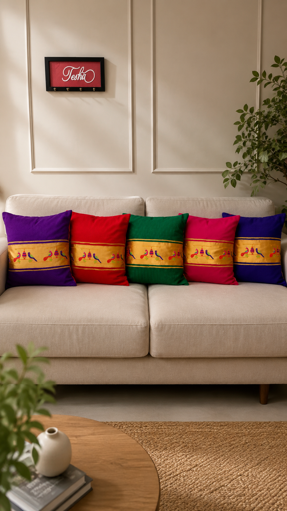 Paithani Cushion Cover Set