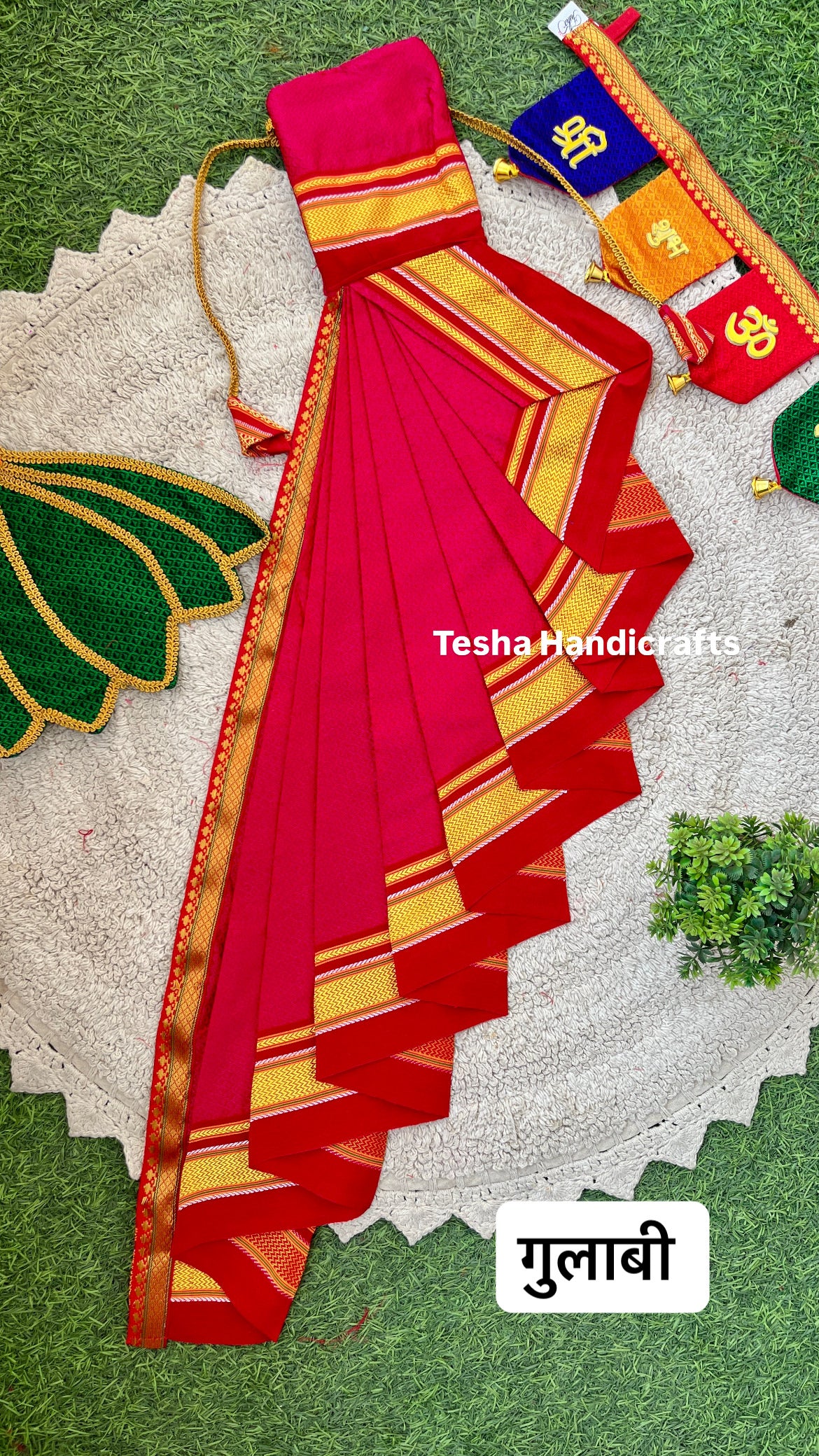 Peshwai cotton Khun Readymade Gudhi Sadi