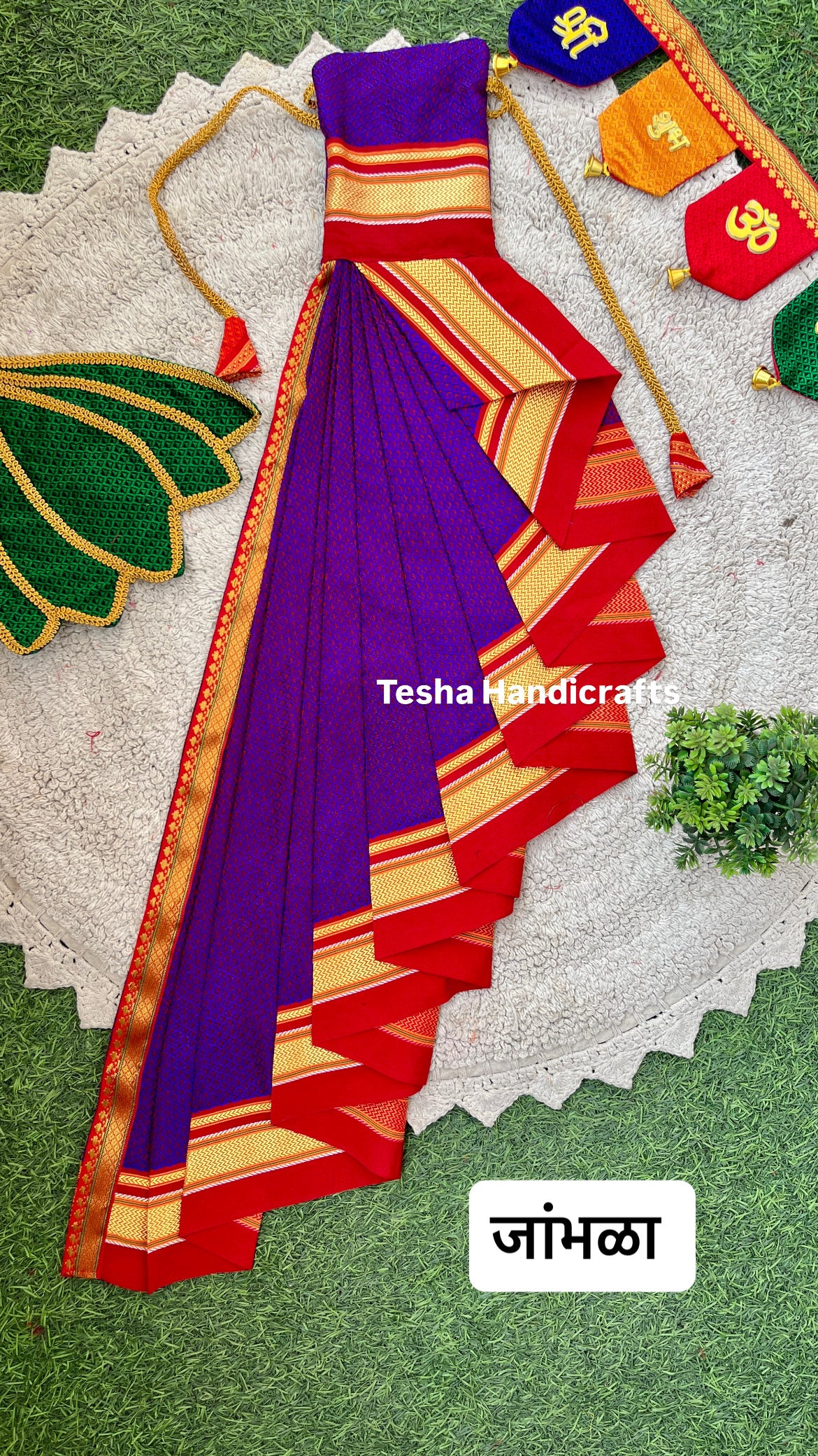 Peshwai cotton Khun Readymade Gudhi Sadi