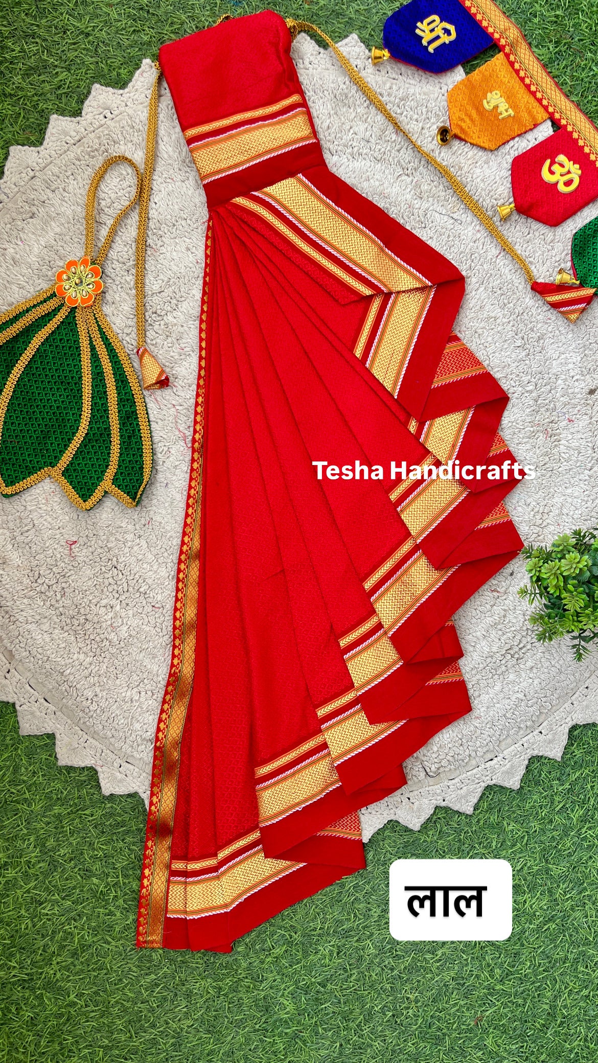 Peshwai cotton Khun Readymade Gudhi Sadi